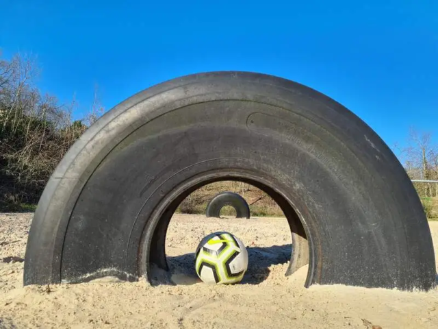 Voetbal goals banden Vliersche Veld