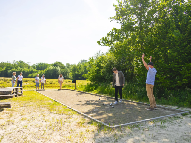 Jeu de boules Vliersche Veld Groepsacc. Jeu de boules baan