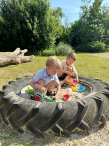 mini zandbak voor de kleintjes